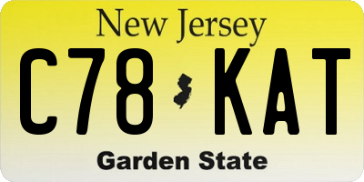 NJ license plate C78KAT
