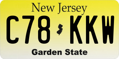 NJ license plate C78KKW