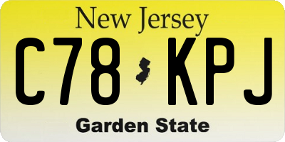 NJ license plate C78KPJ
