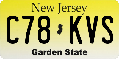 NJ license plate C78KVS