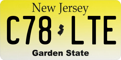 NJ license plate C78LTE