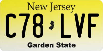 NJ license plate C78LVF