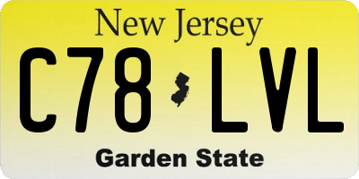 NJ license plate C78LVL