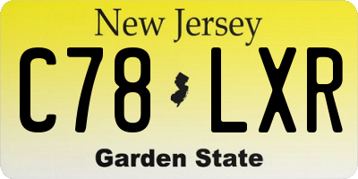 NJ license plate C78LXR