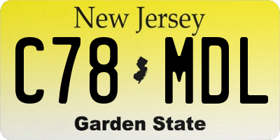 NJ license plate C78MDL