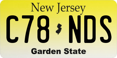 NJ license plate C78NDS