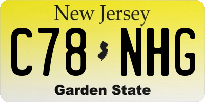 NJ license plate C78NHG