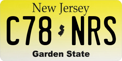 NJ license plate C78NRS