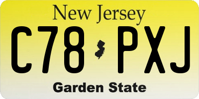 NJ license plate C78PXJ
