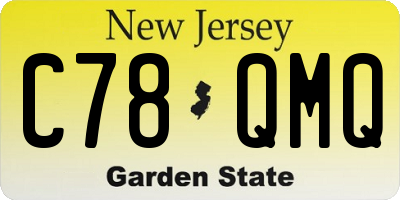 NJ license plate C78QMQ