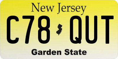NJ license plate C78QUT