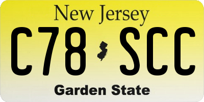 NJ license plate C78SCC