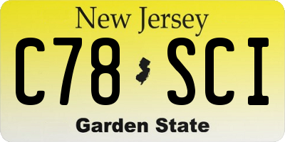 NJ license plate C78SCI