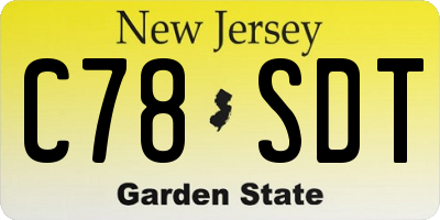 NJ license plate C78SDT
