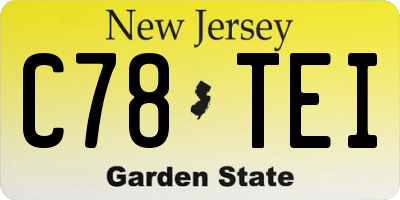 NJ license plate C78TEI