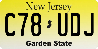 NJ license plate C78UDJ