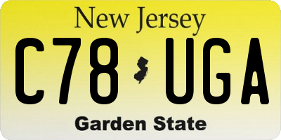 NJ license plate C78UGA