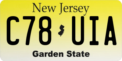 NJ license plate C78UIA