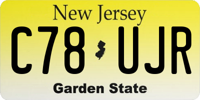 NJ license plate C78UJR