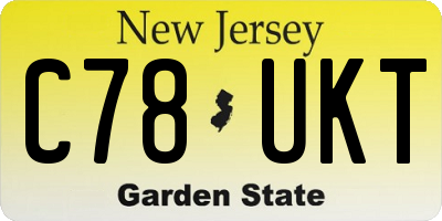 NJ license plate C78UKT