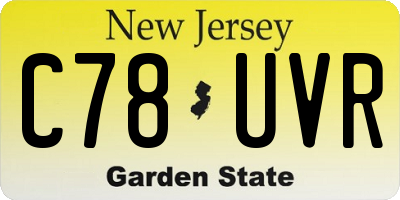 NJ license plate C78UVR