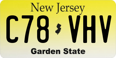 NJ license plate C78VHV