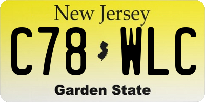 NJ license plate C78WLC