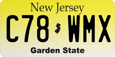 NJ license plate C78WMX