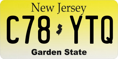 NJ license plate C78YTQ