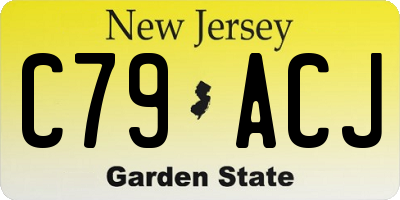 NJ license plate C79ACJ