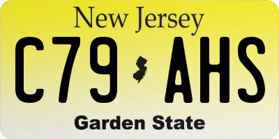 NJ license plate C79AHS