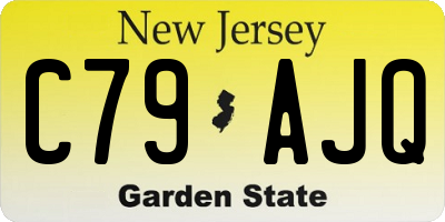 NJ license plate C79AJQ