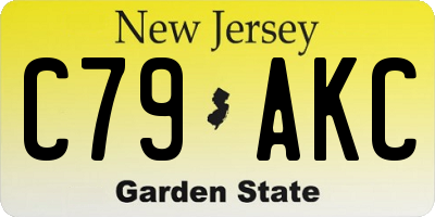 NJ license plate C79AKC