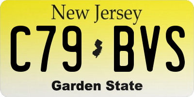 NJ license plate C79BVS