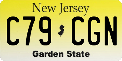 NJ license plate C79CGN