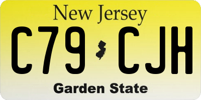 NJ license plate C79CJH