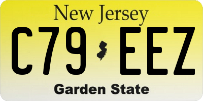 NJ license plate C79EEZ