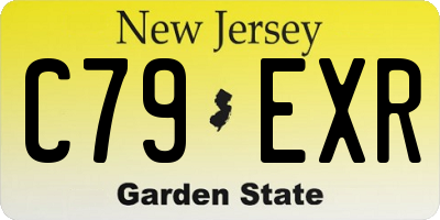 NJ license plate C79EXR
