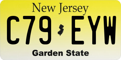 NJ license plate C79EYW
