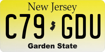 NJ license plate C79GDU