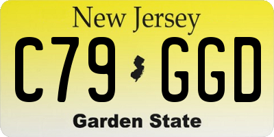 NJ license plate C79GGD