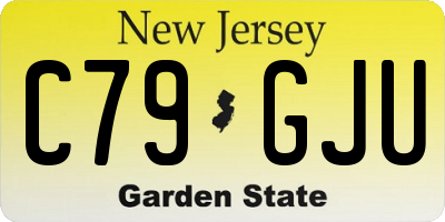 NJ license plate C79GJU