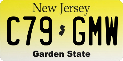 NJ license plate C79GMW