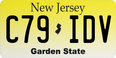 NJ license plate C79IDV