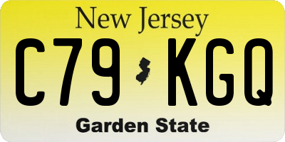 NJ license plate C79KGQ