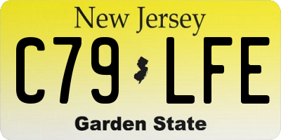 NJ license plate C79LFE