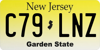 NJ license plate C79LNZ