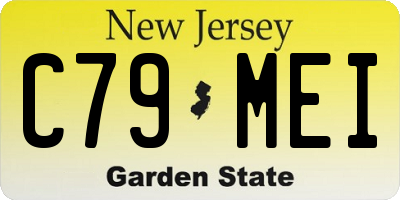 NJ license plate C79MEI