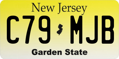NJ license plate C79MJB