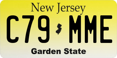 NJ license plate C79MME